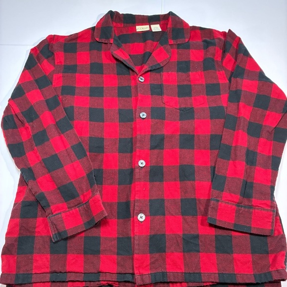L.L. Bean Flannel Pajamas Men’s Buffalo Check Red Navy Blue XL - Picture 2 of 7